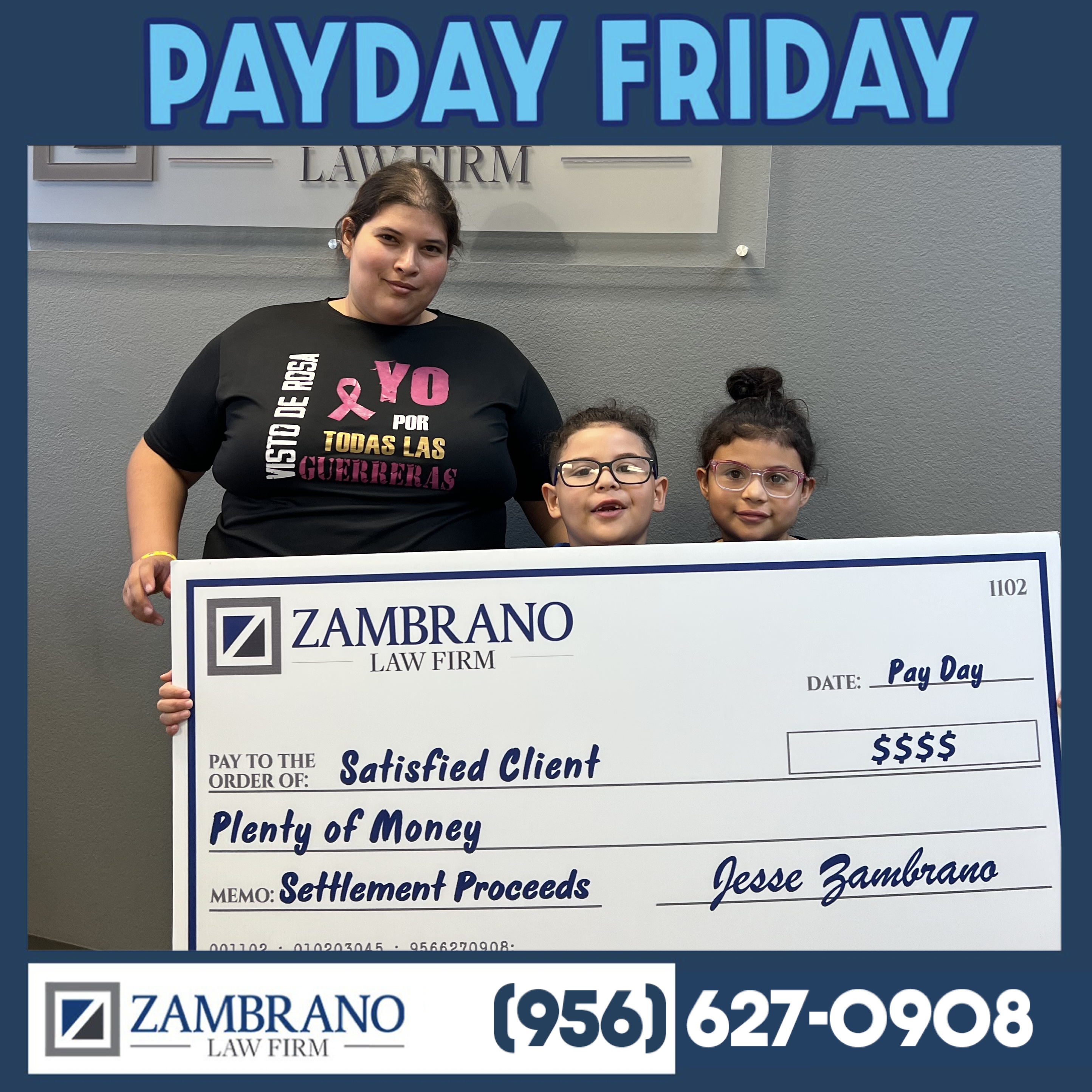 Pay Day Friday Celebration With Women and Two Children